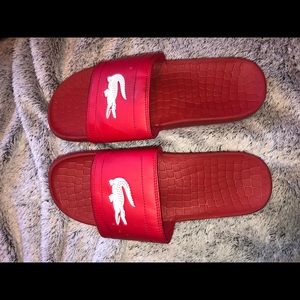 Lacoste slides (Red)